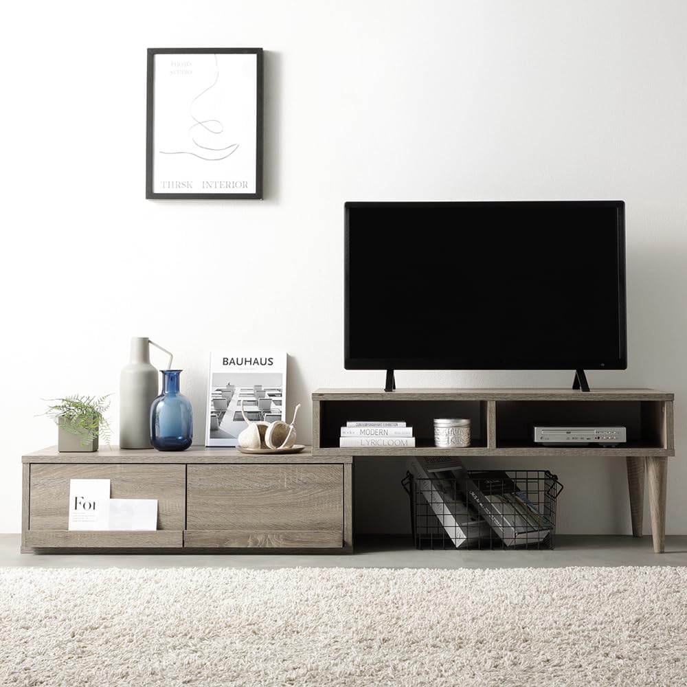 IDEE テレビボード ATINO TV CABINET Black TV Stand with 4 Doors and